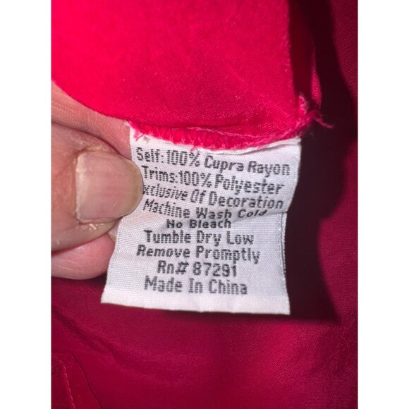 Johnny Was Bethanie Boho Tunic Strawberry Embroidered Tunic Top M Red Floral - Picture 8 of 9